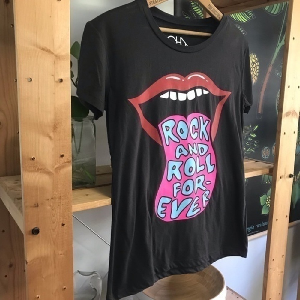 Chaser Black Colorful Rock and Roll Forever Graphic Tee XS - Picture 5 of 11